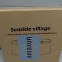 Lampshades Set of 2, Drum Lampshades 11.6" Top x 12.6" Bottom x 9.8" High, Seaside village Medium Lampshades (Spider Fitter), Beige Lampshades Natural Linen Hand Crafted, Easy Assembly Required