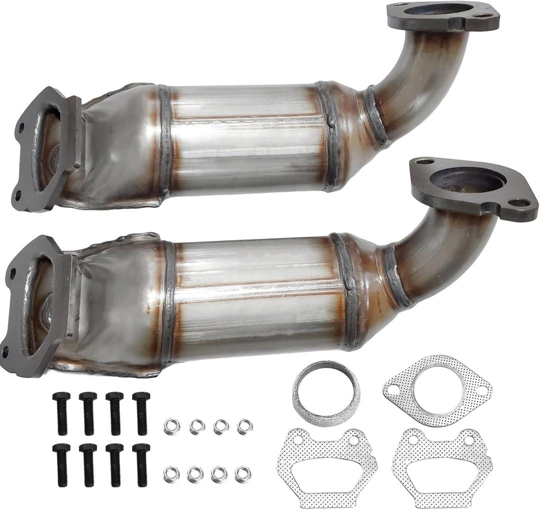 Emission Left&Right Catalytic Converter Fit for Dodge Grand Caravan 2011-2016 3.6L, Journey 2011-2014, Avenger 2011-2014, Chrysler Town&Country 2011-2015 Front one Pair with Gasket (11-16 Grand Caravan STANDARD GRADE)