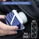 24oz Collapsible Water Bottles,Foodgrade BPA Free Reusable Foldable Water Bottle Lightweight LeakProof for Travel Hiking Camping Cycling Gym Sports,Collapses Folding Water Bottle,Dark Blue