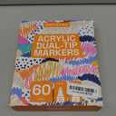 ARTISTRO 60 Dual Tip Acrylic Paint Markers, Acrylic Paint Pens, Fabric Markers for Textile, Rock, Glass, Wood, Paper, Ceramic, Canvas DIY Art Supplies Kit for Kids and Adults (Dual Tip Dot + Fine, 60)