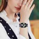 2 x VUTOT Compatible with Apple Watch Band 38mm 40mm 41mm 42mm 44mm 45mm 49mm for Women Men, Soft Braided Polyamide Yarn Wristband Adjustable Sport Strap for iWatch Series 9 Ultra SE 8 7 6 5 4 3 2 1 (Black)