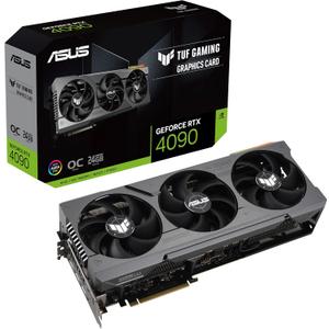 ASUS TUF Gaming NVIDIA GeForce RTX 4090 OC Edition Gaming Graphics Card (24GB GDDR6X, PCIe 4.0, HDMI 2.1a, DisplayPort 1.4a, Dual Ball Bearing Axial Fans)