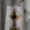 CatholicStore Small Reliquary, 6.5" Tall, 1pc, Sudbury Brass
