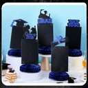 Spiareal 9 Pcs Graduation Decorations Class of 2026 Table Centerpieces Congrats Glitter Grad Honeycomb for Photo Toppers 2026 Congratulate Graduation Party Decor Favor Supplies(Blue)