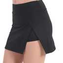 Baihetu Tennis Skirts for Women Mini Skirt with Shorts Golf Skorts Skirts with Pockets Black3 XL (Black, XL)
