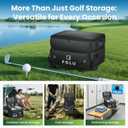 2 Layer Golf Trunk Organizer, Waterproof Car-Golf Locker with Separate Ventilated Compartment for 2 Pair Shoes, Golf-Trunk Storage for Balls, Tees, Clothes, Gloves, Accessories