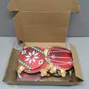 30 Pieces Outdoor Double Sided Lawn Decorations Christmas Hanging Ornaments Plastic Outdoor Holiday Decorations for Xmas Home Office Tree Porch Yard Decor