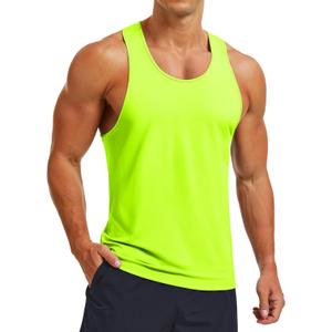 MAGCOMSEN Mens UPF 80+ Tank Tops Y Back Quick Dry Gym Workout Running Athletic Fitness Muscle Sleeveless Summer Shirts (M)