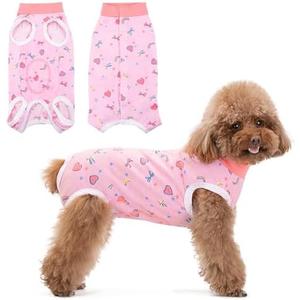 Coppthinktu Recovery Suit for Dogs After Surgery, Dog Onesie Surgery Recovery Suit for Female Spay, Soft Male Surgical Pajamas Bodysuits for Small Medium Puppy to Anti Licking Dog Cone Alternative S