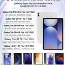 BRAECN Case for Samsung Galaxy Tab S10+/S9 FE+/S9+/S8+/S7 FE/S7+ 12.4 SM-X820/X610/X810/X800/T730/T970, Silicone Cover w/Screen Protector/Handle Grip/Kickstand/Shoulder Strap/S Pen Holder, Purple