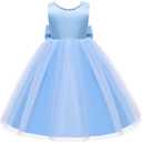 Jup'Elle Baby Girl Dresses Pageant Party Wedding Flower Girl Dress (Blue, M)