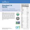 KATE FARMS Organic 1.4 High Calorie Nutrition Shake, Vanilla, 20g Protein, 27 Vitamins and Minerals, Meal Replacement, Protein Shake, 11 oz (12 Pack)