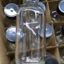 AOZITA 12 Pack, 2 oz Small Clear Glass Bottles w/Lid & 3 Funnels - 60ml Boston Shot Bottles for Health, Immunity, Potion, Wellness, Sample, Ginger, Juice - Mini Personal Care & Beauty Travel Bottle