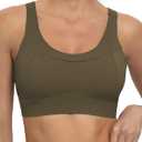 RUNNING GIRL High Impact Sports Bras for Women,Racerback Running Bra Workout Crop Tank Tops Longline Sports Bra Push up (Green, S)