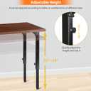 Folding Adjustable Square Table Legs 4 PCS, Adjustable Height 25- 34 DIY Desk Legs, Foldable Furniture Legs Set for Outdoor Camper, RV, Coffee Dinner Table, Tabletops, Kitchen