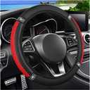2 x Zpana Bling Car Steering Wheel Cover, Crystal Rhinestones Elastic Stretch Vehicle Steering Wheel Protecter for Women Girl, Automotive Interior Accessories, Universal for SUV Sedan Truck (Red)