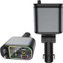 Car Charger Comes with Dual line Expandable Support for Fast Charging of 5 Devices Including iPhone 13/14/15/16, Type-C, and Android simultaneously