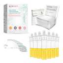 Colostrum Collector Kit | Reusable Silicone Breast Milk Collector for Harvesting Colostrum Breastmilk, Pre-Sterilized Includes Storage Case & Cotton Wipe | Set of 7 Collectors, 5mL Each