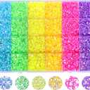 BELICEY 8800PCS Flatback Round Pearls Beads for Crafts Colorful Jelly Nails Art Crystal Rhinestone Pearl Gems Nail Supplies for DIY Crafts Clothes Tumblers Face Makeup Manicure