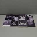 Chinco 4 Pcs Women Funny Wall Art Bathroom Decor 9.84 x 3.94 x 0.2 Inch Glam Bathroom Wall Decor Modern Women Funny Bath Wood Hanging Decoration for Home (Black, White)