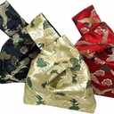 Vintage Japanese Yukata Kimono Crane Handbag Wristlet Bag - Small Coin Tote Handle Bag Knot Pouch for Women
