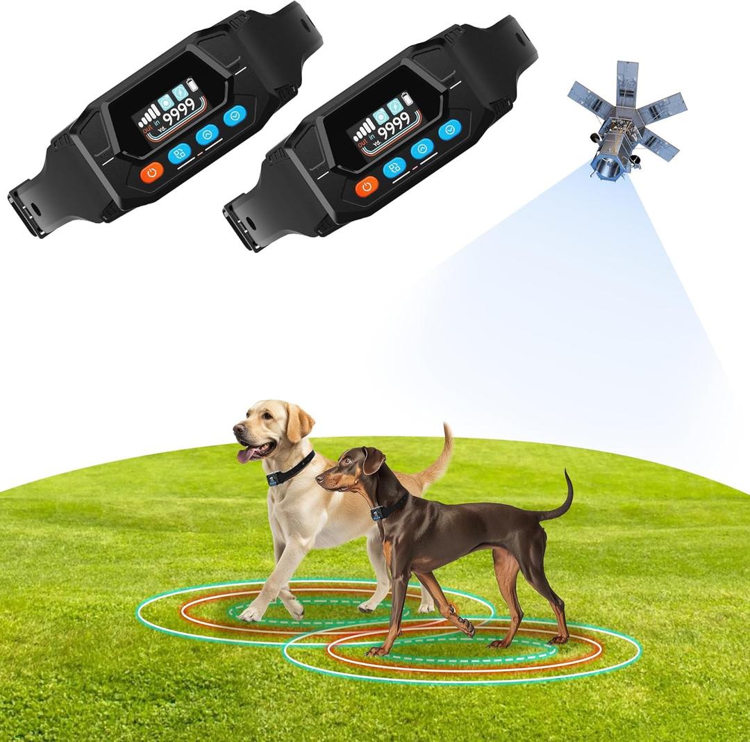 Invisible Fence for 2 Dogs GPS Dog Collar Fence System - Electric Fence for Dogs