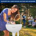 SereneLife Portable Hand Washing Station, 100+ Hand Washes, Hands-Free Foot Pump, Soap Dispenser, and Drain Hose, Ideal for Outdoor Events, Camping, Boating and Worksites