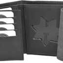 Sheriff 7 Point Star Badge Holder - Universal, Black, Deputy, 8 Card Slots and Money Pocket