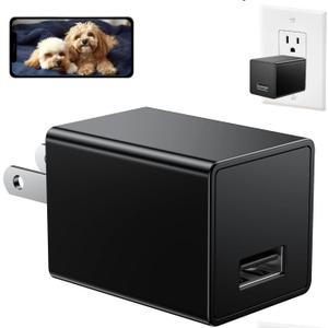 Hidden Spy Camera for Home Use, Mini Security Wireless WiFi Camera-USB Charger Camera - HD Nanny Cam,Indoor Nanny Cam for Baby, Pets, Motion Detection Alert(Video Only)