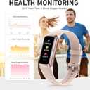 Fitness Tracker, Activity Trackers with 24/7 Heart Rate, Blood Oxygen Blood Pressure Sleep Monitor, Step Counter with 1.1" AMOLED Touch Color Screen, Calorie Pedometer Health Smart Watch for Women Men