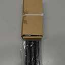 Black Wrap Around Curtain Rods:5/8" Small Blackout Adjustable Window Curtain Rod for Bedroom Kitchen Apartment Renter Friendly,Room Darkening Curved Drapery Rods Easy Install,Matte Black 28-60"