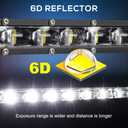 CO LIGHT Led Light Bar Single 50 inch Slim Single Row Lightbar Driving Combo Beam Off Road Work Lights with Mounting Brackets & 6D Reflectors for Truck, Car, Cabin, Boat, ATV, UTV