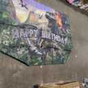 Avezano Dinosaur Birthday Backdrop Jurassic Dino Theme Happy Birthday Banner Jungle Birthday Party Decorations Boys Photo Backdrop (96 x 72 Inch)