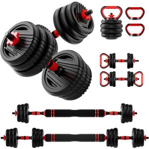 Adjustable Dumbbell Set,20/30/45/70/90lbs Free Weight with Connector
