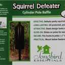Songbird Essentials Squirrel Defeater Cylinder Pole Baffle, 6 Inch Diameter, 15 Inches High