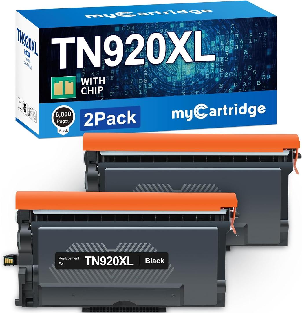 MyCartridge TN920XL TN920 Toner Compatible Replacement for Brother TN920 XL TN 920 TN920XXL TN-920XL TN920UXXL High Yield Toner for HL-L6210DW HL-L5210DN HL-L5210DW HL-L5215DW Printer 2 Pack