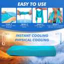 CSITE 6 Pack Cooling Towels (47"x12") for Neck and Face, Ice Towel for Hot Weather, Soft Breathable Chilly Gym Towels, Microfiber Towel for Work Out, Yoga, Running, Camping & More Activities