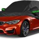 Car Cover for BMW 3 Series Sedan 320i 325i 328i 330i 335i (1999-2025), All Weather BMW Car Covers Windproof, Indoor Outdoor Sun Rain Dust Waterproof, Dustproof, UV Proof Protection(Black)