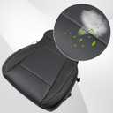 FZJDSD Black Driver & Passenger Bottom & Top Microfiber Leather Replacement Seat Cover & Seat Foam Cushion Compatible with Ford F150 Lariat 2015-2017 Compatible with Ford F250 F350 F450 F550 2017-2022