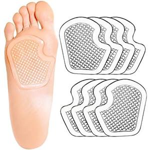 Kimihome Metatarsal Pads 8 Count Gel Cushions, Ball of Foot Cushion Protect and Relieve Metatarsal, Sesamoid, Ball of Foot Pain - 4 Pairs