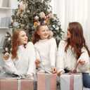 2 x Brown Christmas Reindeer Antlers, Fluffy Deer Antlers Hair Accessories for Women, Christmas Holiday Cosplay Costume Party