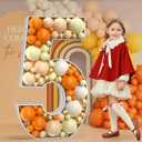 imprsv 4FT Marquee Number, Mosaic Balloon Frame, Number 5 for 15th, 25th, 50th Birthday & Wedding Decorations