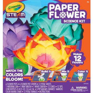 Crayola Paper Flower Science Kit, Color Changing Flowers, Gift for Kids Ages 7, 8, 9, 10