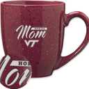 Rico Industries NCAA Virginia Tech Hokies Mom 16 oz Team Color Laser Engraved Speckled Ceramic Coffee Mug