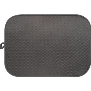 Dark Gray Dish Drying Mats 20" x 15", XL Kitchen Drying Mat for Counter, Microfiber Dish Dryer Mat, Microfiber Dish Rack Mat, Foldable Dish Drying Pad for Dishes, Pots, Pans (Dark Gray)