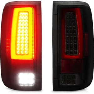 LED Tail Light for 2004 2005 2006 2007 2008 Ford F150, Rear Taillight Assembly, FO2800182 FO2801182 5L3Z13405CA 6L3Z13405BA 4L3Z13405AA (Smoked Lens)
