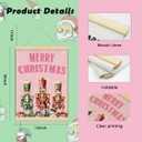 ShowDraven Pink Christmas Nutcrackers Wall Art Decorations Hanger Frame, Outdoor Indoor Merry Christmas Wall Decor for Kitchen Bedroom Bathroom Office, 12x16 Inch