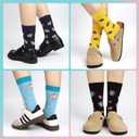 5-6 Pairs Women's Cute Cat Socks Gifts, Funny Novelty Animal Print Crew Cotton Socks Christmas Gifts for Women Girls