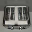 Toaster 4 Slice, Dual Independent Controls, Extra Wide Slot Toasters for Bagel, Bread, Waffles, 7 Shade Settings, 4 Main Functions, Removable Crumb Tray, 1500 Watts, Brushed Stainless Steel