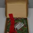 Mini Christmas Wreaths for Cabinets, 2/4/6 Pcs, with Berries, Cedar, and a Bow, Durable & Safe, Durable & Safe, Versatile Mini Christmas Wreaths, for Cabinets Window Door Porch Decor (Stay-A (2PCS))